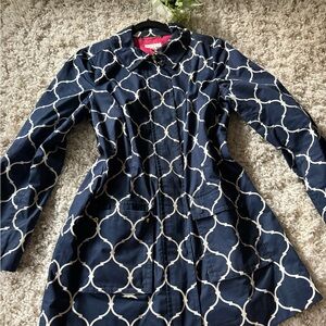 Charter Club Navy and Pink Coat